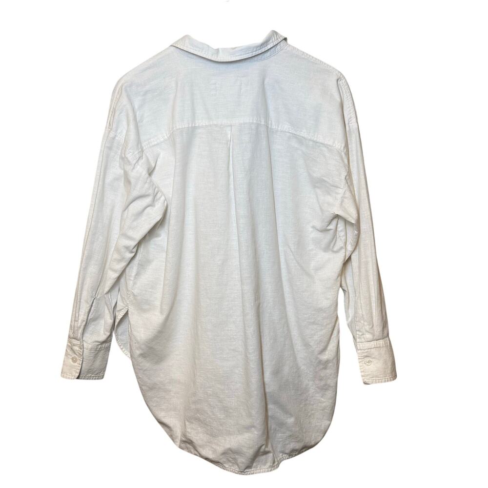 Maeve Bennet Linen Cotton Button Down Anthropologie Resort White Women's XSmall - Picture 2 of 9